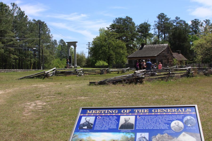 Bennet Place is the site of the largest troop surrender and effective end of the Civil War in Durham, NC.