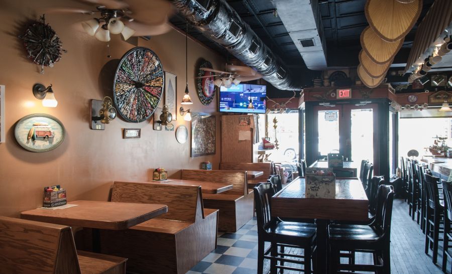 Dain's Place: low-key sports bar offering burgers & basic pub grub, plus craft beer, located on Ninth Street.