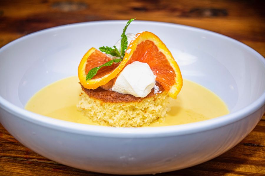 A beautiful plate of food from Zweli's Ekhaya patiently waits to be enjoyed.