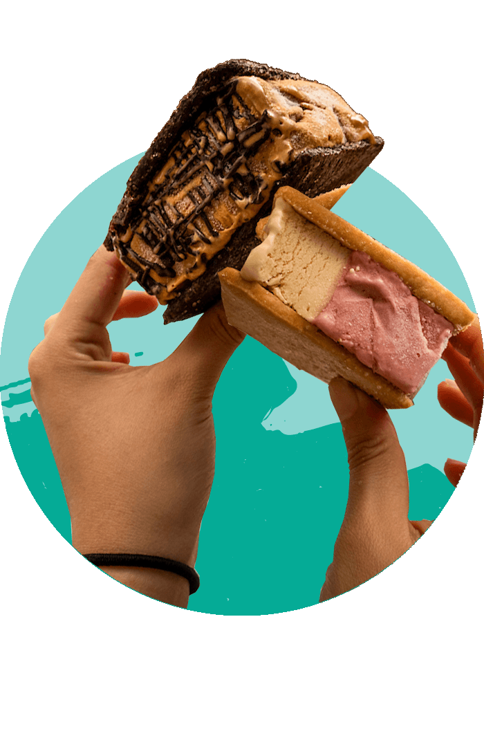 Two ice cream sandwiches from Rose's Noodles, Dumplings and Sweets